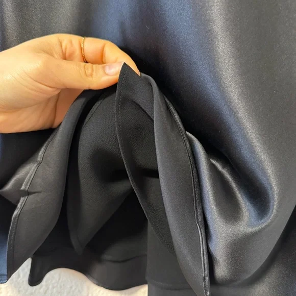 NWOT Reformation Lila Silk Dress Black Slip Minimalist 90s Chic Quiet Luxury S - Picture 11 of 12